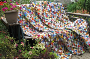 Picture of Large Quilt made with Scraps of Fabric